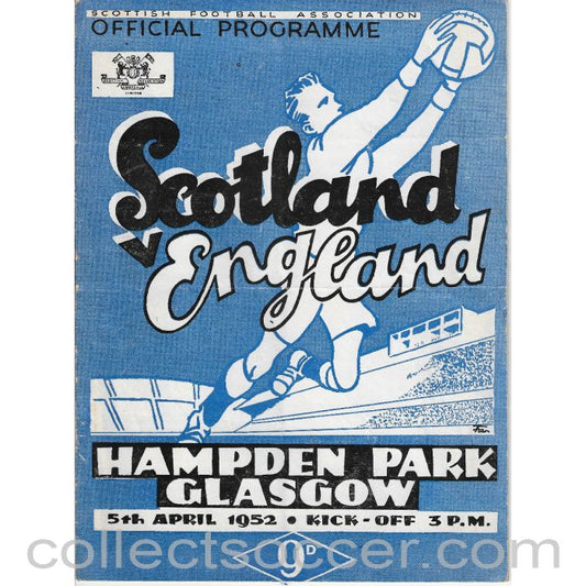 1952 Scotland v England Official Programme 5/4/1952