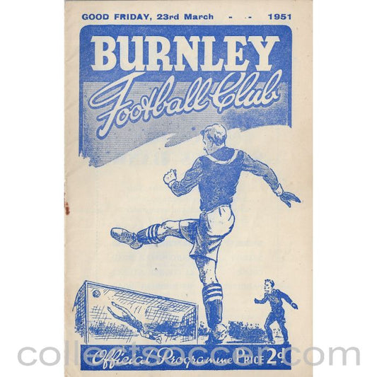 1951 - Burnley v Chelsea 23/3/1951 Official Programme