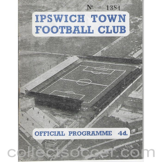 1958 - Ipswich Town v Rotherham United 13/12/1958 Official Programme