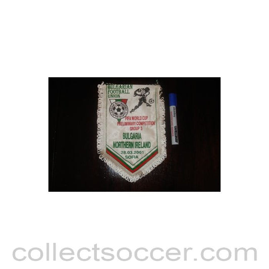 2001 - Bulgarian Football Union - Bulgaria v Northern Ireland 28/03/2001 in Sofia, Bulgaria Pennant