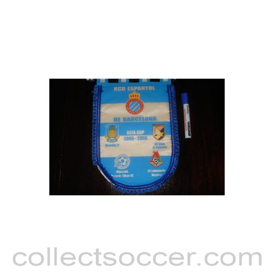 2005 - Espanyol De Barcelona, Brondby, Citta di Palermo, Maccabi Petach-Tikva and Lokomotiv Moscow UEFA Cup 2005-2006 Pennant