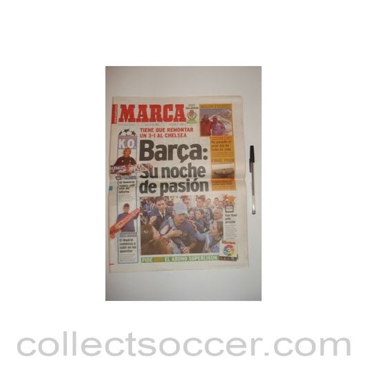2000 - Marca newspaper of 18/04/2000, covering 2000 Champions League Semi-Final Barcelona v Valencia