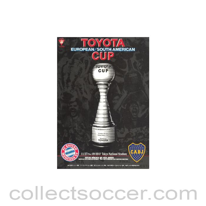2001 Toyota Cup Final official programme Bayern Munich v Boca Juniors