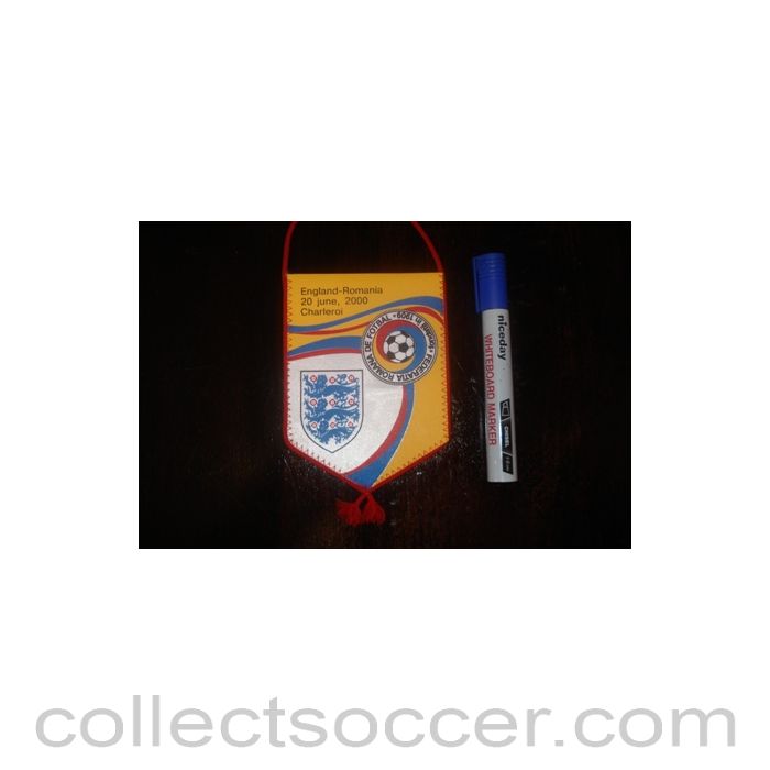 2000 - England v Romania 20/06/2000 in Charleroi Pennant