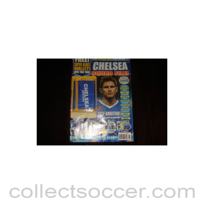 2004 - Chelsea Squad File multi poster magazine with a Chelsea Super Blues souvenir purse of Season 2004-2005