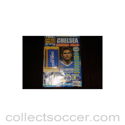 2004 - Chelsea Squad File multi poster magazine with a Chelsea Super Blues souvenir purse of Season 2004-2005