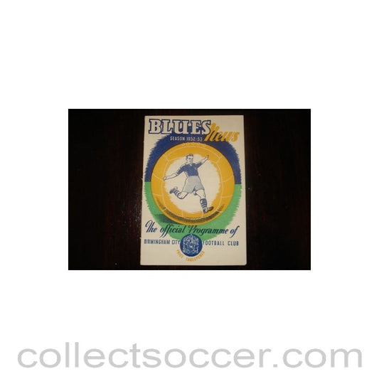 1953 - Birmingham City v Blackburn Rovers official programme 11/04/1953
