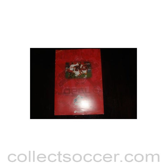 1997 - Milan v Chelsea press pack with a teamsheet 19/02/1997