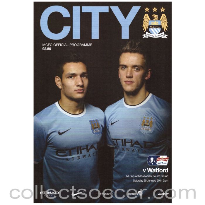 2014 Manchester City v Watford Football Programme