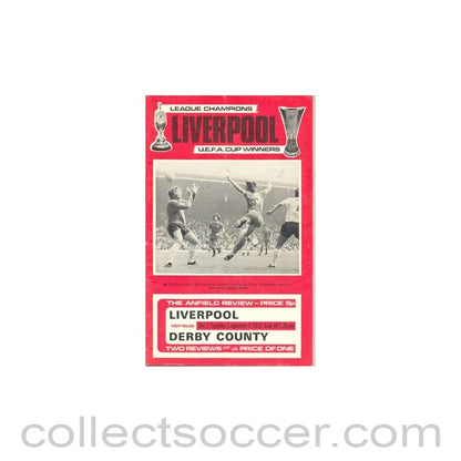 1973 - Liverpool v Derby County official programme 1973