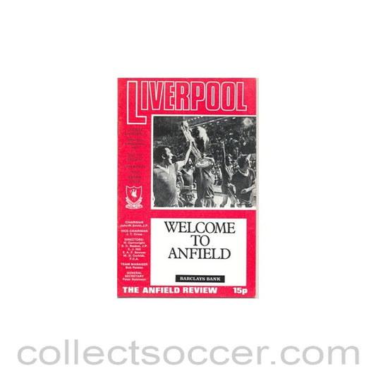 1977 - Liverpool v Aston Villa official programme 05/11/1977