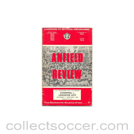 1970 - Liverpool v Leicester City official programme 07/02/1970