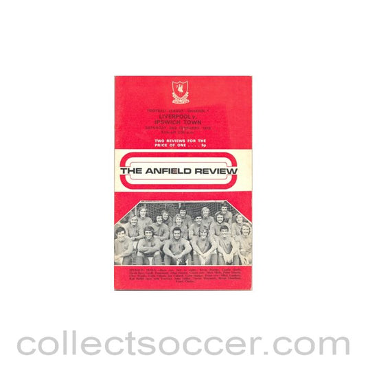 1973 - Liverpool v Ipswich Town official programme 24/02/1973