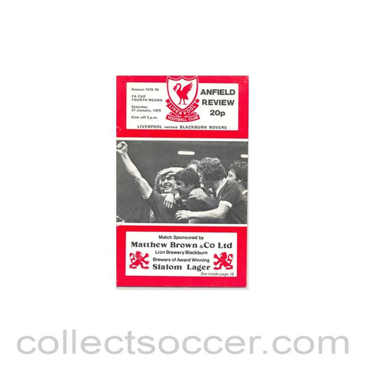 1979 - Liverpool v Blackburn Rovers official programme 27/01/1979 F.A. Cup