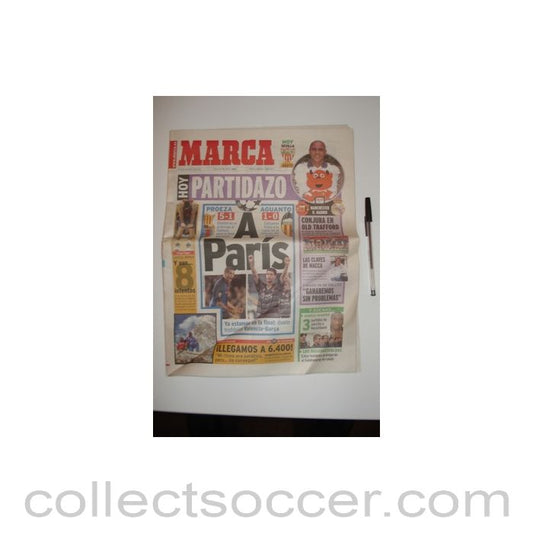 2000 - Marca newspaper of 19/04/2000, covering 2000 Champions League Semi-Final Barcelona v Valencia