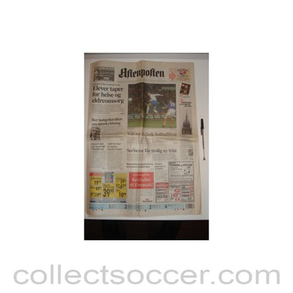 1999 - Aftenpolten newspaper of 19/03/1999, covering Valerenga v Chelsea