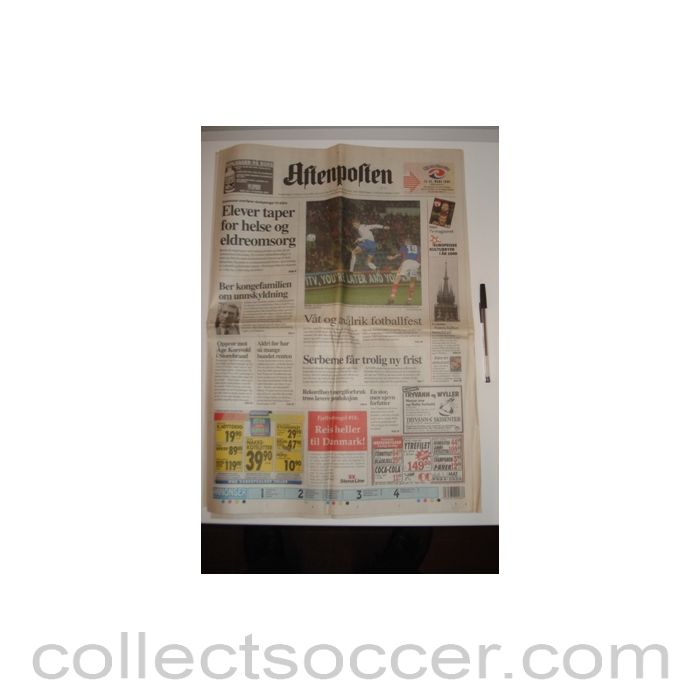 1999 - Aftenpolten newspaper of 19/03/1999, covering Valerenga v Chelsea