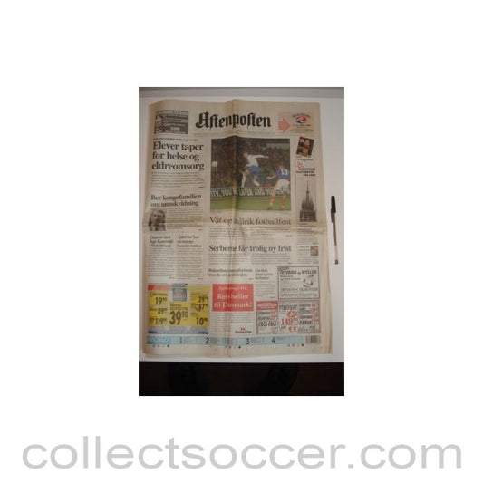 1999 - Aftenpolten newspaper of 19/03/1999, covering Valerenga v Chelsea