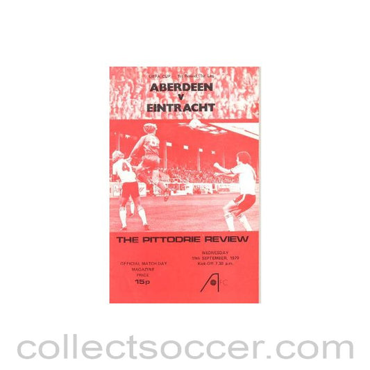 1979 - Aberdeen v Eintracht official programme 19/09/1979 UEFA Cup