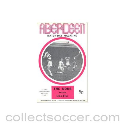 1972 - Aberdeen v Celtic official programme 11/03/1972