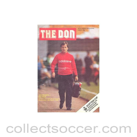 1985 - Aberdeen v Heart of Midlothian official programme 13/03/1985 Scottish Cup Replay