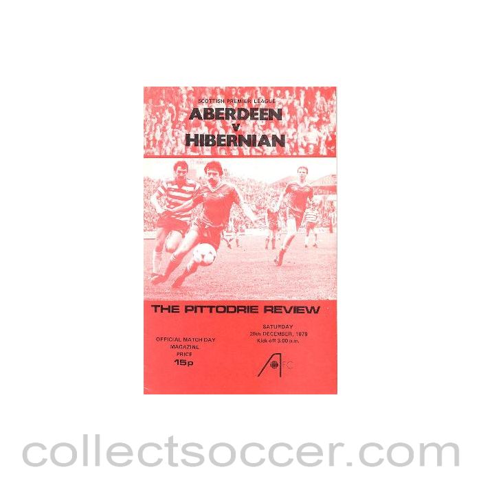 1979 - Aberdeen v Hibernian official programme 29/12/1979