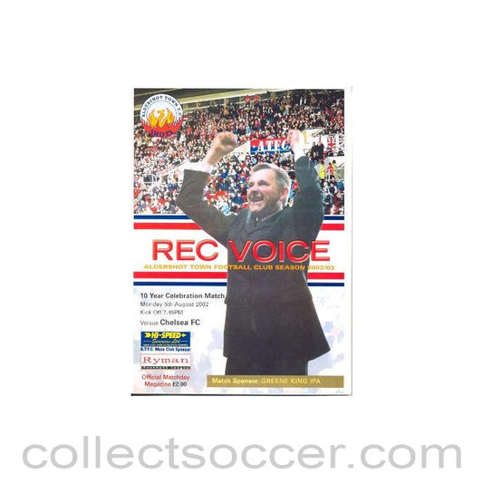 2002 - Aldershot Town v Chelsea official programme 05/08/2002