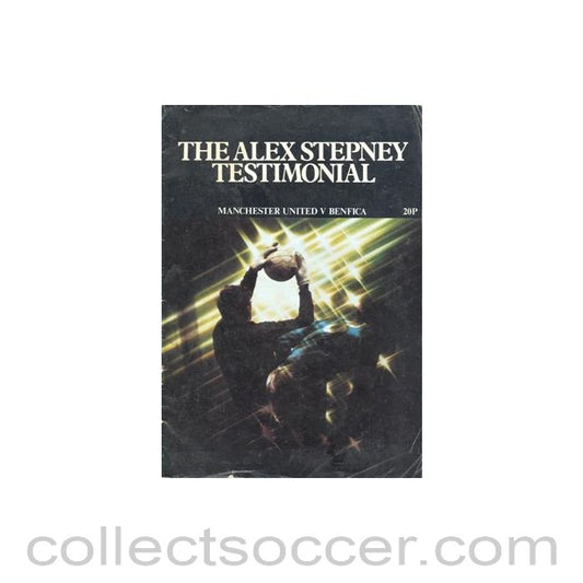 1976 - Alex Stepney Testimonial programme V Benfica 1976-1977
