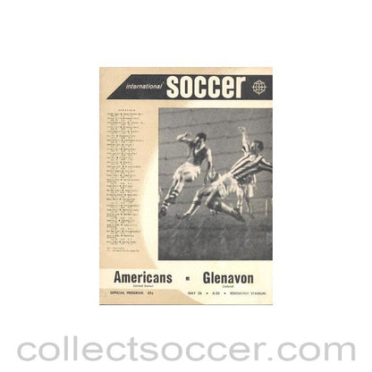 1960 - Americans v Glenavon, Ireland official programme of Season 1960-1961, played in the USA