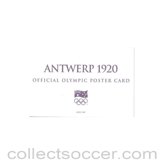 1920 - Antwerp 1920 Official Olympic Poster Card