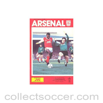 1987 - Arsenal v Barnsley official programme 21/02/1987 F.A. Cup