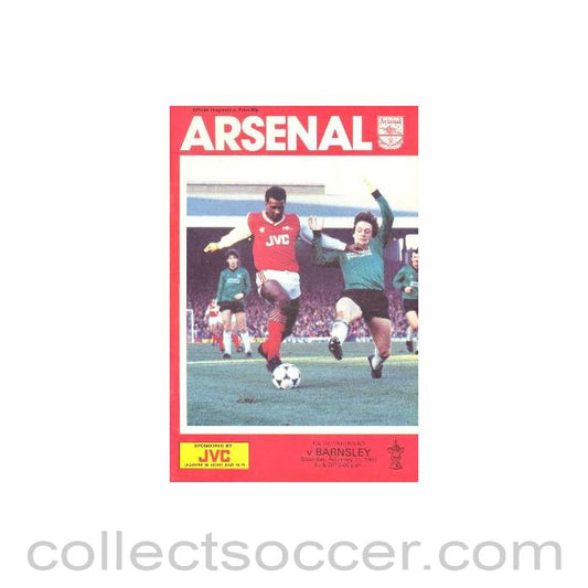 1987 - Arsenal v Barnsley official programme 21/02/1987 F.A. Cup