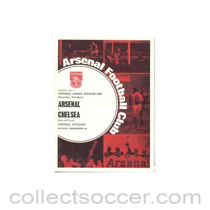 1971 - Arsenal vChelsea official programme 03/04/1971