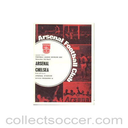 1971 - Arsenal vChelsea official programme 03/04/1971