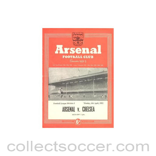 1953 - Arsenal v Chelsea official programme 06/04/1953