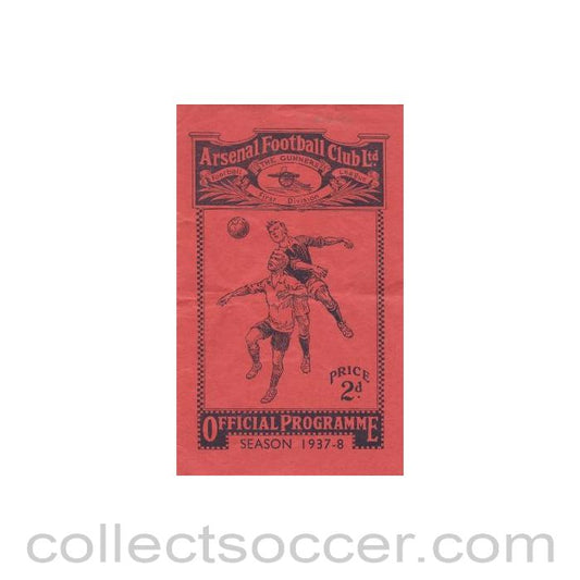 1938 - Arsenal v Chelsea official programme 19/02/1938