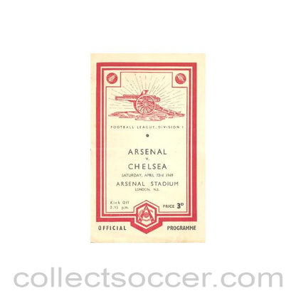 1949 - Arsenal vChelsea official programme 23/04/1949