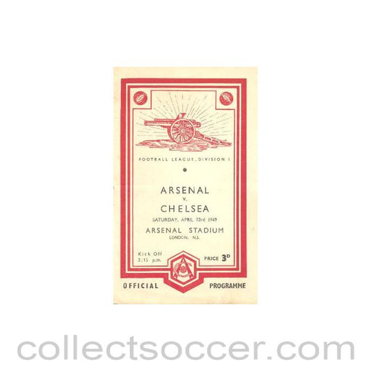 1949 - Arsenal vChelsea official programme 23/04/1949