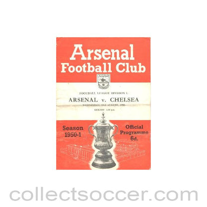 1950 - Arsenal v Chelsea official programme 23/08/1950