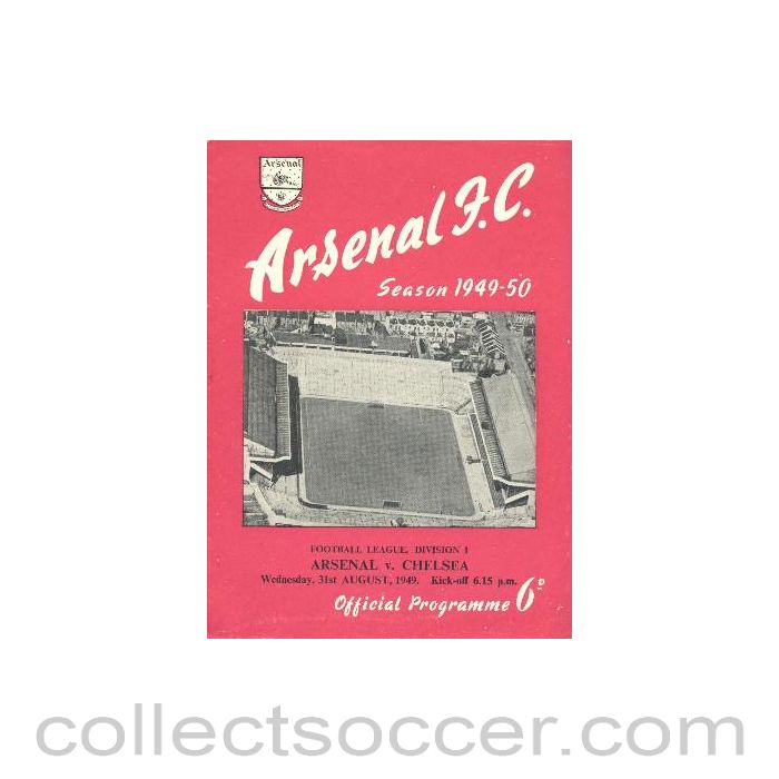 1949 - Arsenal vChelsea official programme 31/08/1949