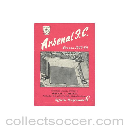 1949 - Arsenal vChelsea official programme 31/08/1949