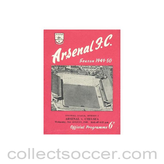 1949 - Arsenal vChelsea official programme 31/08/1949