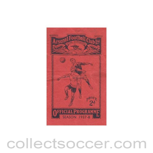 1938 - Arsenal v Derby County official programme 05/02/1938