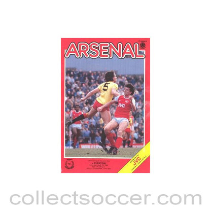 1986 - Arsenal v Everton official programme 12/04/1986 Canon League