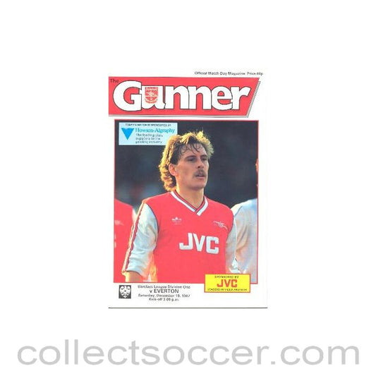1987 - Arsenal v Everton official programme 19/12/1987 League Cup