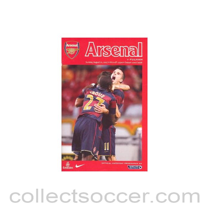 2007 - Arsenal v Fulham official programme 12/08/2007