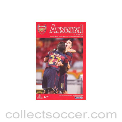 2007 - Arsenal v Fulham official programme 12/08/2007