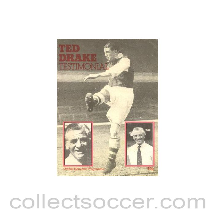 1954 - Arsenal v Fulham official programme not dated but probably of 1954-55 season Ted Drake Testimonial Match