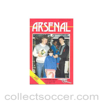 1985 - Arsenal v Hereford United official programme 08/01/1985 F.A. Cup