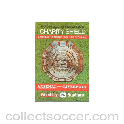 1979 Charity Shield Official Programme  Arsenal v Liverpool